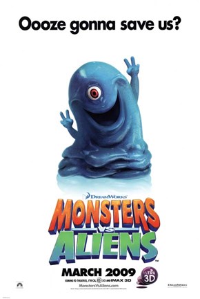 Framed Monsters vs. Aliens, c.2009 - style C Print