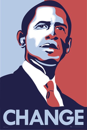 barack obama poster change. Obama - Change Poster