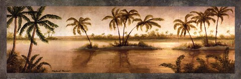 Framed Golden Tropics II Print