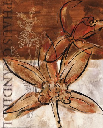 Framed Rusty Orchid I Print