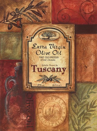 Framed Tuscan Olive Oil Print
