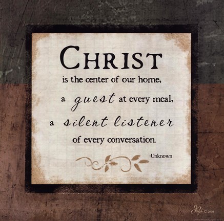 Framed Christ Is The Center - square Print