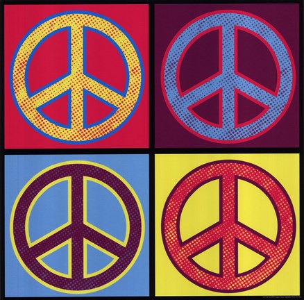Framed Peace In All Colors Print
