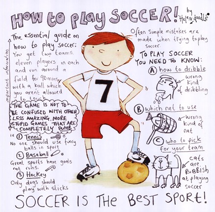 Framed How to Play Soccer Print