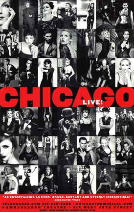 Framed Chicago (Broadway) - style B Print