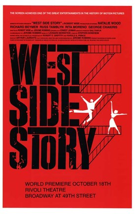 Framed West Side Story Red Print