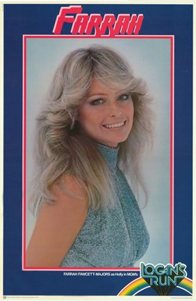 Framed Farrah Fawcett - style D Print