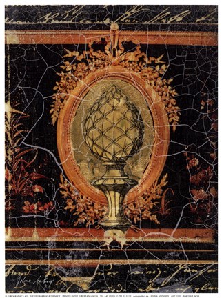 Framed Baroque Noir Print