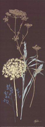 Framed Chocolate Meadow Grass Print