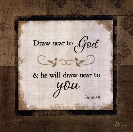 Framed Draw Near To God Print