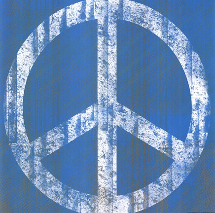 Framed Blue Peace Print