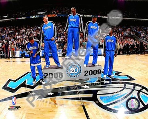 The 200809 Orlando Magic Starting 5 Fine Art Print by Unknown at