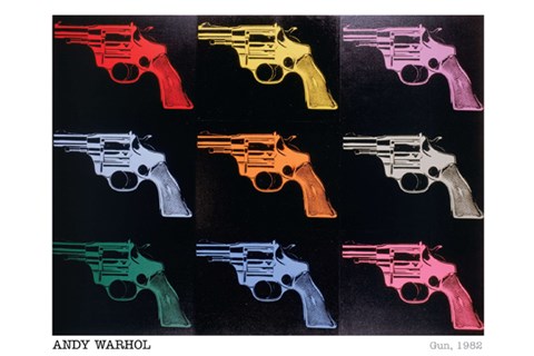 Framed Gun - 1982 Print