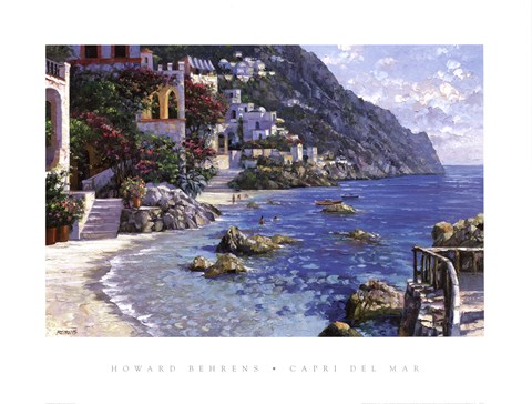 Framed Capri Del Mar Print