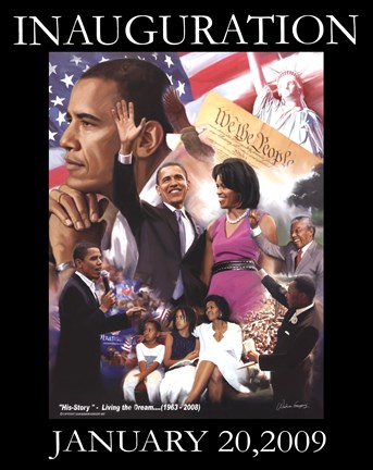 Framed Obama Inauguration: Living the Dream Print