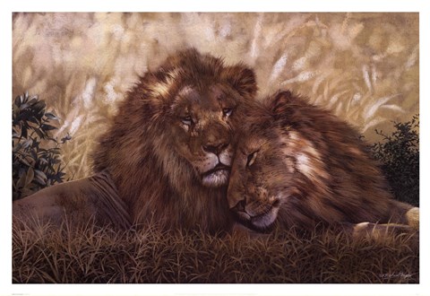 Framed Brothers of the Serengeti Print