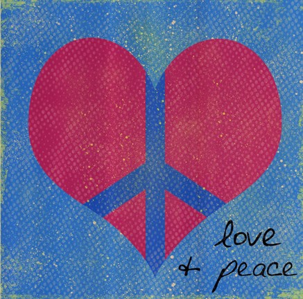 Framed Love And Peace Print