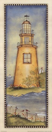 Framed Spring Lighthouse Print