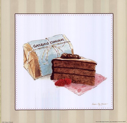 Framed Gateau Chocolat Print