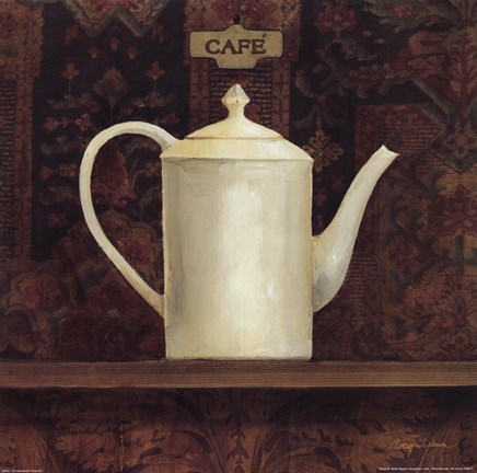 Framed Ornamental Teapot I Print