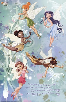 Framed Disney Fairies - Group Print