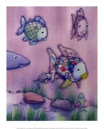 Framed Rainbow Fish II Print