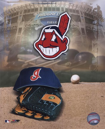 Framed Cleveland Indians Logo (&#39;09) Print