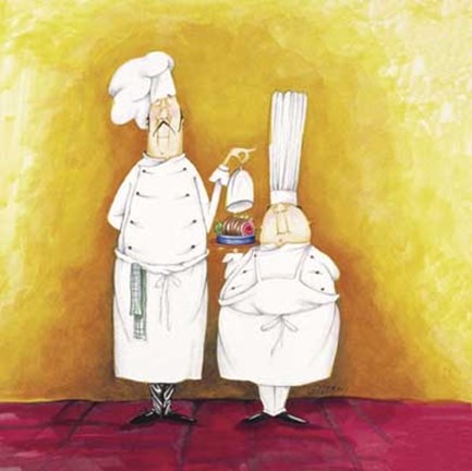 Framed Chef Duo Print