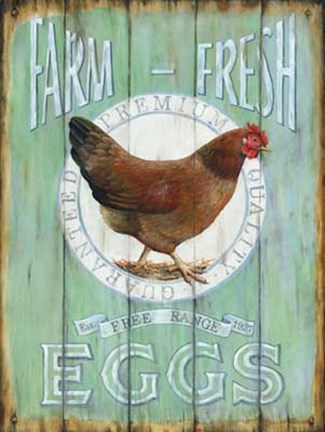 Framed Farm Fresh Eggs Print