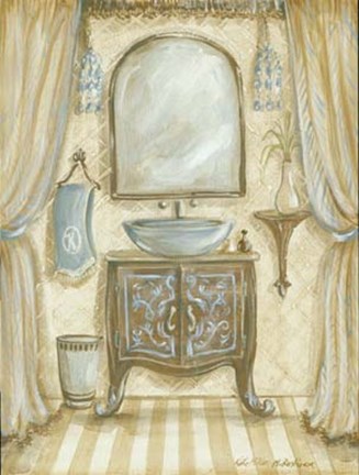 Framed Charming Bath III Print