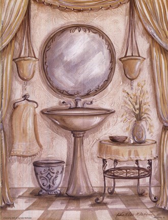 Framed Charming Bath IV Print