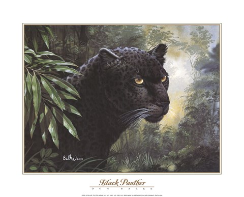 Framed Black Panther Print