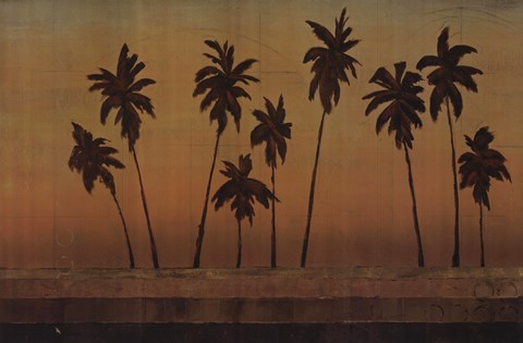 Framed Sunset Palms II - CS Print