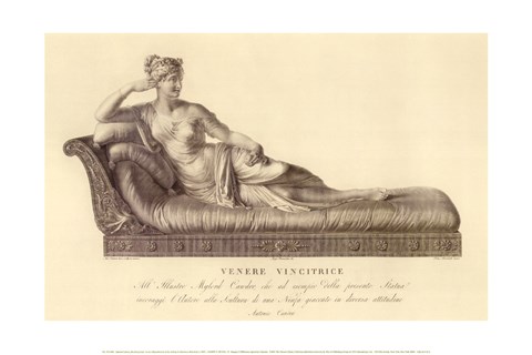 Framed Reclining Lady (recto), The Vatican Collection Print
