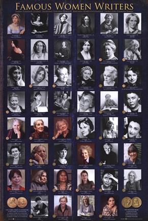 Framed Famous Women Writers Print
