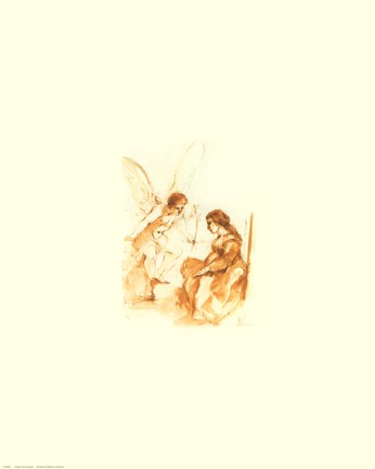 Framed Angel of Annunciation Print
