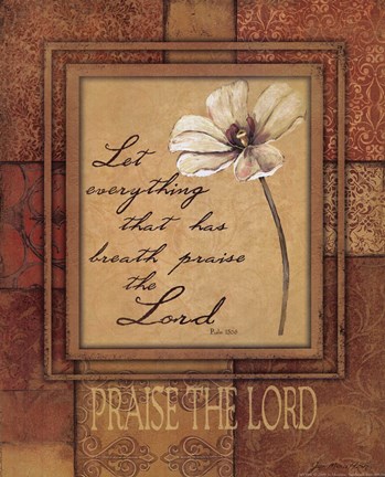 Framed Praise The Lord Print