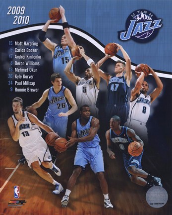 Framed 2009-10 Utah Jazz Team Composite Print