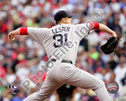 Framed Jon Lester 2010 Action Print