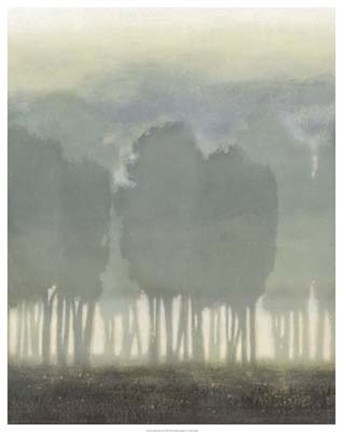 Framed Treeline Haze II Print