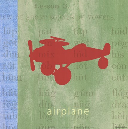 Framed Vintage Toys Airplane Print