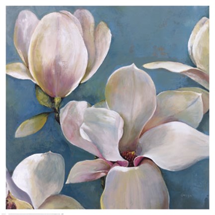 Framed New Magnolias I Print