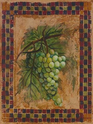 Framed Grape Mosaic II Print