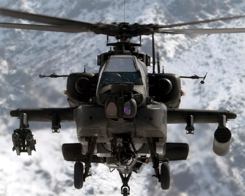 Framed AH-64 Apache United States Army Print