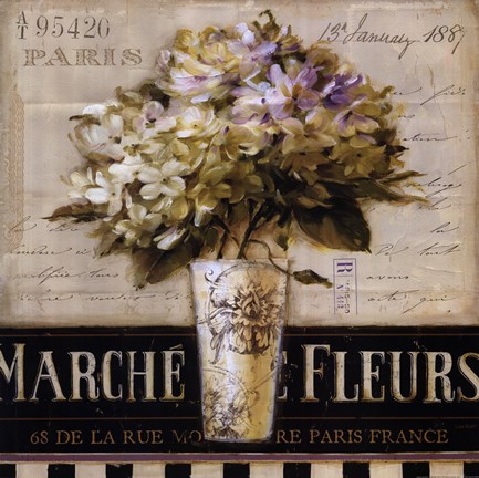 Framed Marche de Fleurs Print