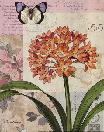 Framed Cilvia Floral Collage Print
