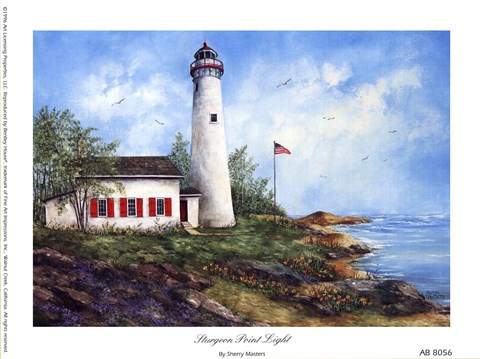 Framed Sturgeon Point Light Print