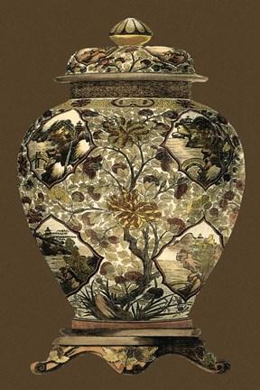 Framed Small Amber Porcelain I (U) Print