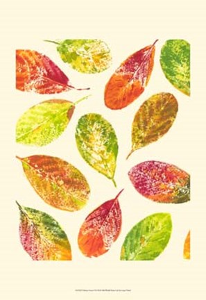 Framed Vibrant Leaves I Print