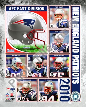 Framed 2010 New England Patriots Team Composite Print